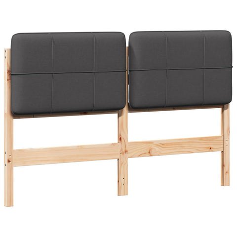 vidaXL Upholstered Headboard with Headboard Brown and Dark Grey 120 cm
