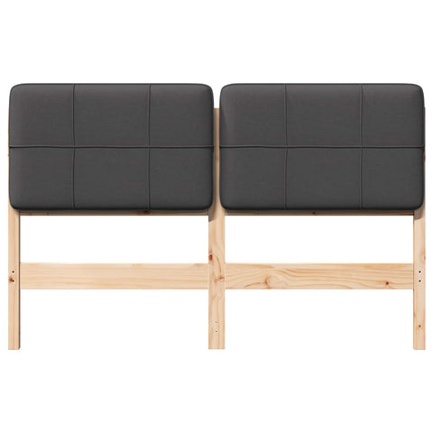 vidaXL Upholstered Headboard with Headboard Brown and Dark Grey 120 cm