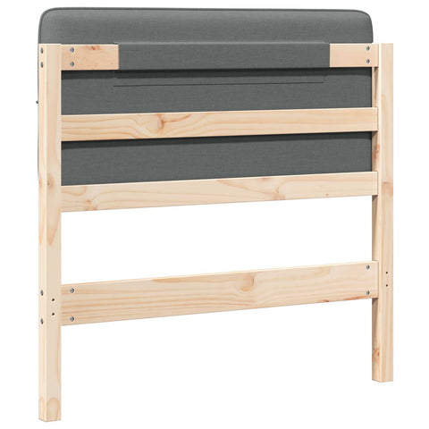 vidaXL Upholstered Headboard Brown and Light Grey 100 cm