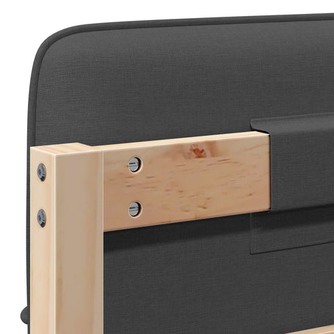 vidaXL Upholstered Headboard with Headboard Brown and Dark Grey 100 cm