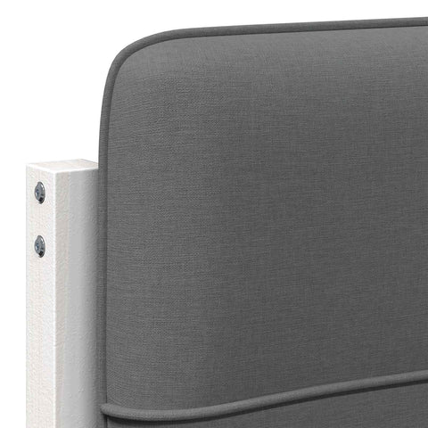 vidaXL Upholstered Headboard White and Light Grey 100 cm