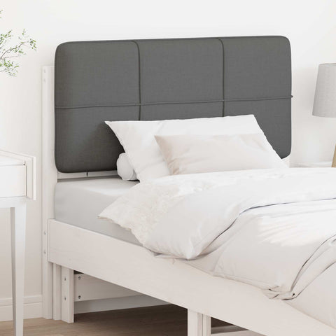 vidaXL Upholstered Headboard White and Light Grey 100 cm
