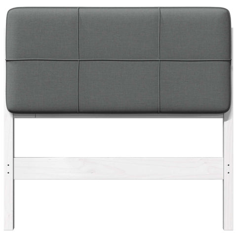 vidaXL Upholstered Headboard White and Light Grey 100 cm