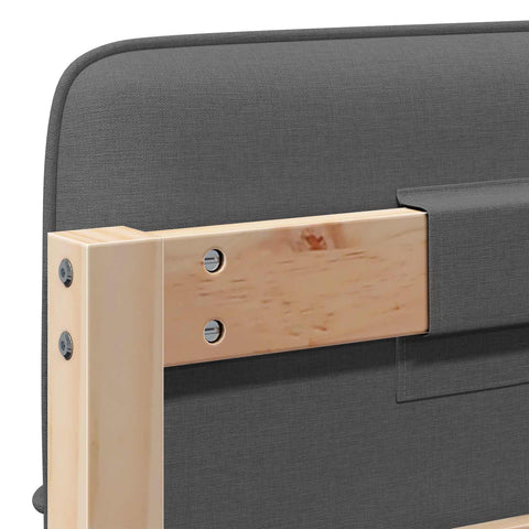 vidaXL Upholstered Headboard with Headboard Brown and Light Grey 90 cm