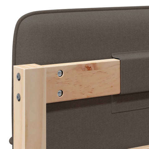 vidaXL Upholstered Headboard Brown and Taupe 80 cm Solid Pine Wood