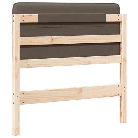 vidaXL Upholstered Headboard Brown and Taupe 80 cm Solid Pine Wood