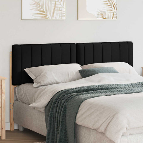 vidaXL Upholstered Headboard Brown and Black 160 cm Solid Pine Wood