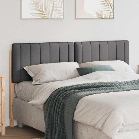vidaXL Upholstered Headboard with Headboard Brown and Dark Grey 150 cm