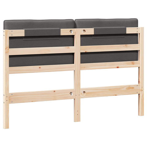 vidaXL Upholstered Headboard with Headboard Brown and Dark Grey 150 cm