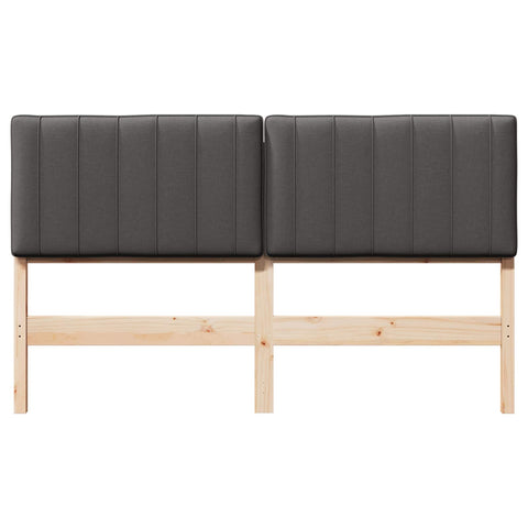 vidaXL Upholstered Headboard with Headboard Brown and Dark Grey 150 cm