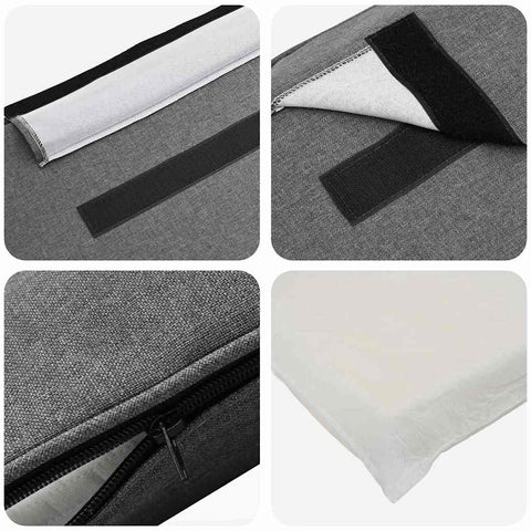 vidaXL Upholstered Headboard Brown and Light Grey 140 cm