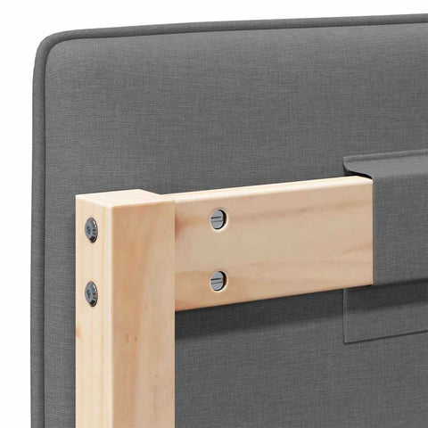 vidaXL Upholstered Headboard Brown and Light Grey 140 cm