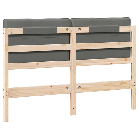 vidaXL Upholstered Headboard Brown and Light Grey 140 cm