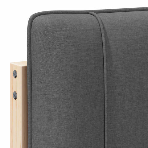 vidaXL Upholstered Headboard with Headboard Brown and Dark Grey 120 cm