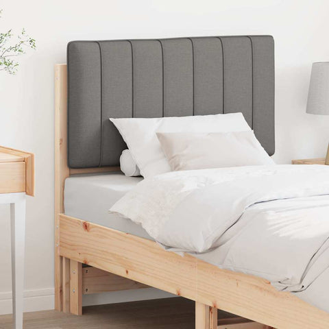 vidaXL Upholstered Headboard with Headboard Brown and Light Grey 80 cm