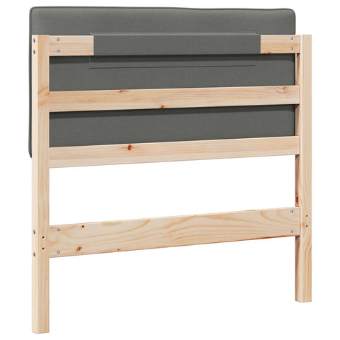 vidaXL Upholstered Headboard with Headboard Brown and Light Grey 80 cm