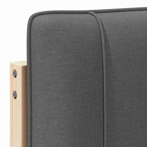 vidaXL Upholstered Headboard Brown and Dark Grey 80 cm Solid Pine Wood