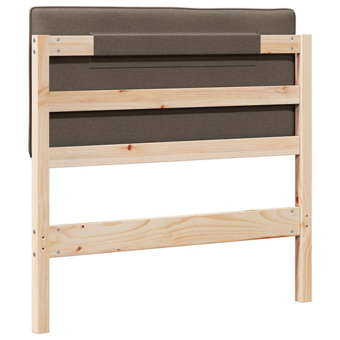 vidaXL Upholstered Headboard Brown and Taupe 80 cm Solid Pine Wood
