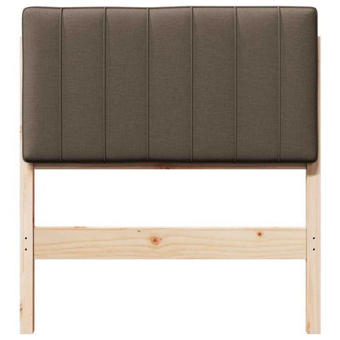 vidaXL Upholstered Headboard Brown and Taupe 80 cm Solid Pine Wood