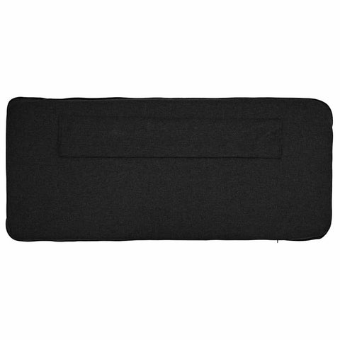 vidaXL Upholstered Headboard Brown and Black 75 cm Solid Pine Wood