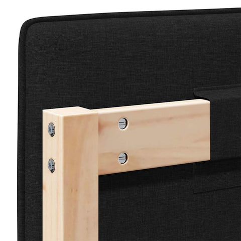 vidaXL Upholstered Headboard Brown and Black 75 cm Solid Pine Wood