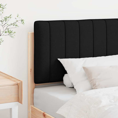 vidaXL Upholstered Headboard Brown and Black 75 cm Solid Pine Wood