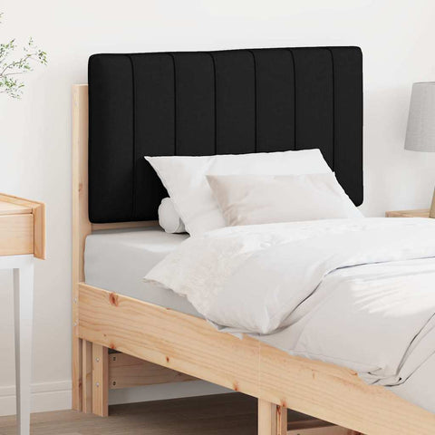 vidaXL Upholstered Headboard Brown and Black 75 cm Solid Pine Wood