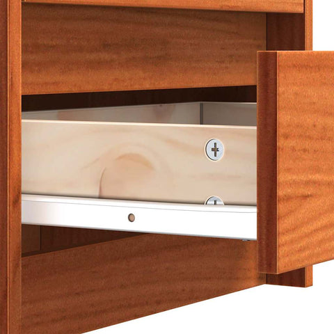 vidaXL Bedside Tables Wax Brown 40 x 30.5 x 35.5 cm Pine Wood