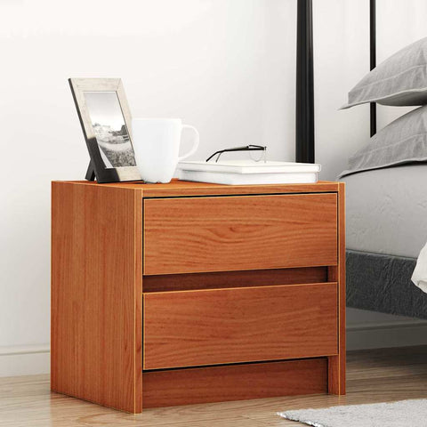 vidaXL Bedside Tables Wax Brown 40 x 30.5 x 35.5 cm Pine Wood