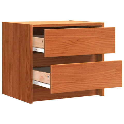 vidaXL Bedside Tables Wax Brown 40 x 30.5 x 35.5 cm Pine Wood