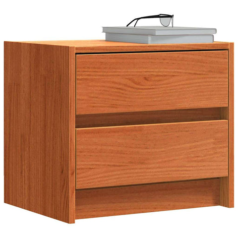 vidaXL Bedside Tables Wax Brown 40 x 30.5 x 35.5 cm Pine Wood
