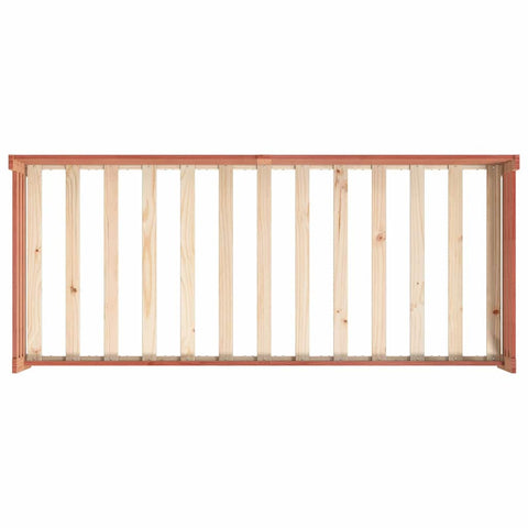 vidaXL Day Bed with Headboard Wax Brown Solid Pine Wood