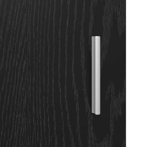 vidaXL Highboard Black Oak 80 x 42.5 x 185 cm Engineered Wood