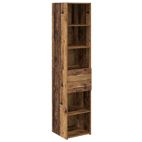 vidaXL Highboard Old Wood 40 x 42.5 x 185 cm Engineered Wood