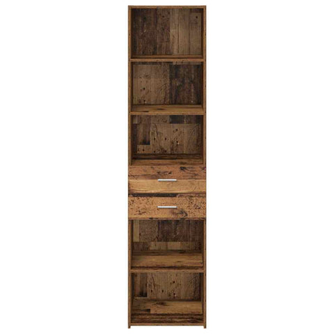 vidaXL Highboard Old Wood 45 x 42.5 x 185 cm Engineered Wood
