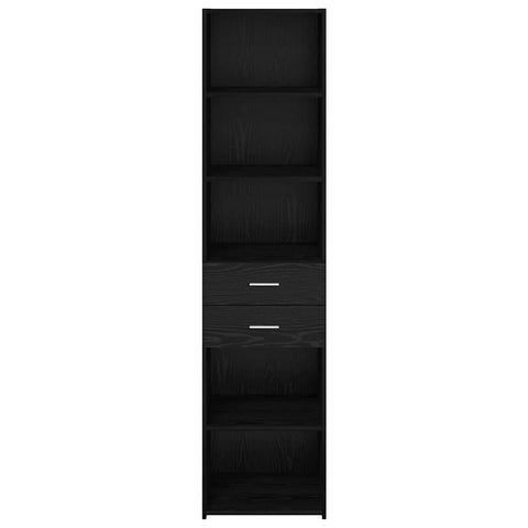 vidaXL Highboard Black Oak 45 x 42.5 x 185 cm Engineered Wood