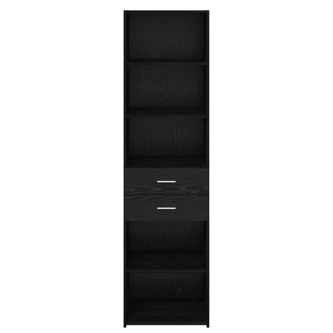 vidaXL Highboard Black Oak 50 x 42.5 x 185 cm Engineered Wood