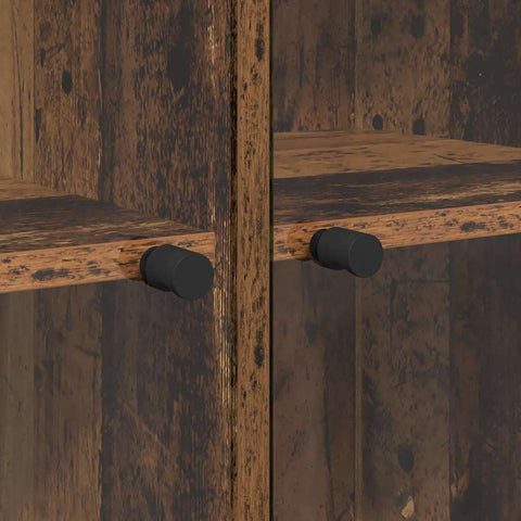 vidaXL Highboard 2 pcs Old Wood 136 x 37 x 142 cm Engineered Wood