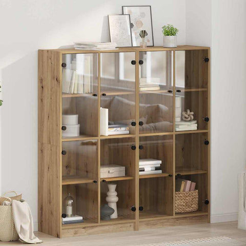 vidaXL Highboard 2 pcs Artisan Oak 136 x 37 x 142 cm Engineered Wood