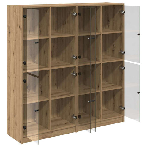 vidaXL Highboard 2 pcs Artisan Oak 136 x 37 x 142 cm Engineered Wood