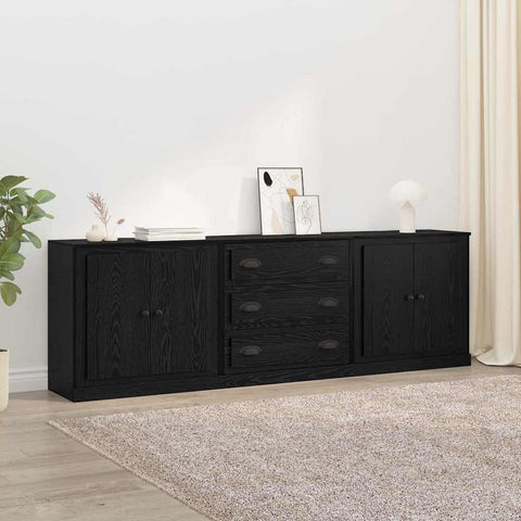 vidaXL Sideboards with Drawer 3 pcs Artisan Oak 210 x 35.5 x 67.5 cm