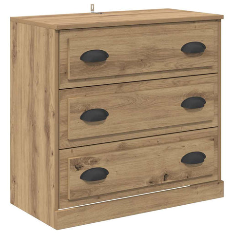 vidaXL Sideboards with Drawer 2 pcs Artisan Oak 70 x 35.5 x 67.5 cm