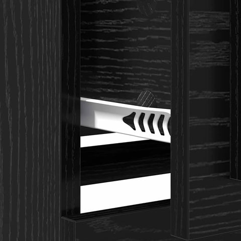 vidaXL Sideboards 2 pcs Black Oak 70 x 35.5 x 67.5 cm Engineered Wood