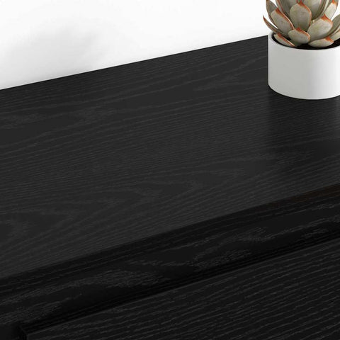 vidaXL Sideboards 2 pcs Black Oak 70 x 35.5 x 67.5 cm Engineered Wood