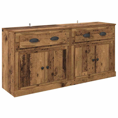 vidaXL Sideboards 2 pcs Old Wood 70 x 35.5 x 67.5 cm Engineered Wood