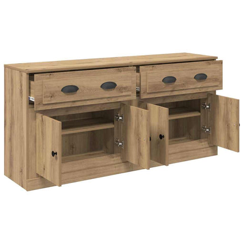 vidaXL Sideboards with Drawer 2 pcs Artisan Oak 70 x 35.5 x 67.5 cm