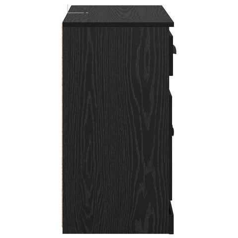 vidaXL Sideboards 2 pcs Black Oak 70 x 35.5 x 67.5 cm Engineered Wood