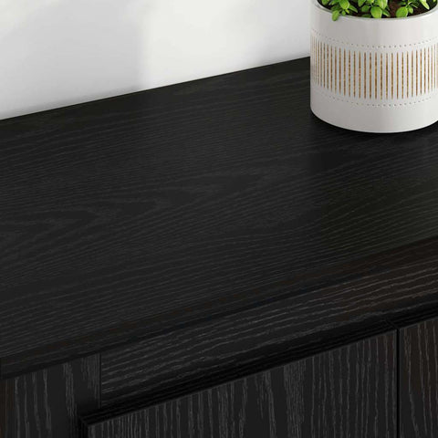 vidaXL Sideboard with Drawer 3 pcs Black Oak Engineered Wood