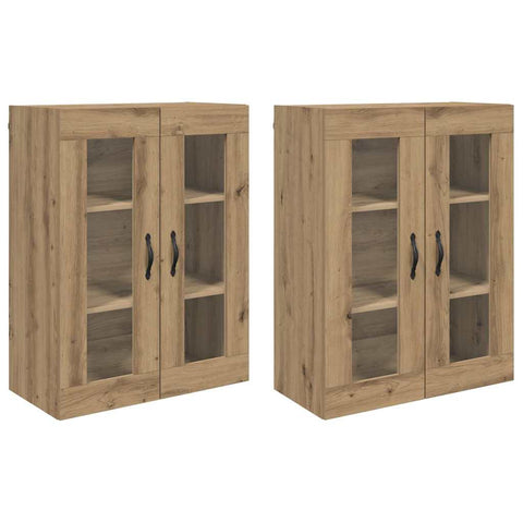 vidaXL Wall Mounted Cabinets 2 pcs Artisan Oak 69.5 x 34 x 90 cm