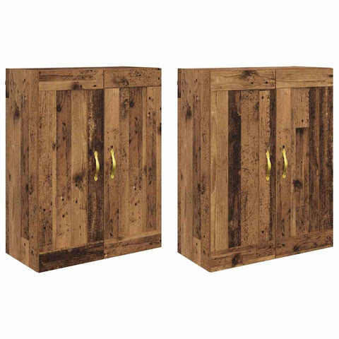 vidaXL Wall-mounted Cabinets 2 pcs Old Wood 69.5 x 34 x 90 cm